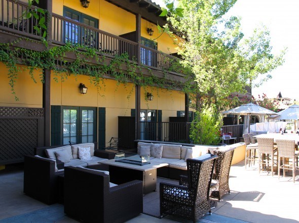 Patio area near pool at The Lodge at Sonoma 