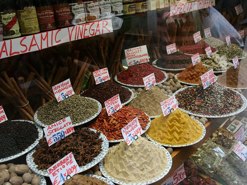 Food shopping in Italy
