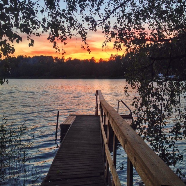 midsummer sun in finland