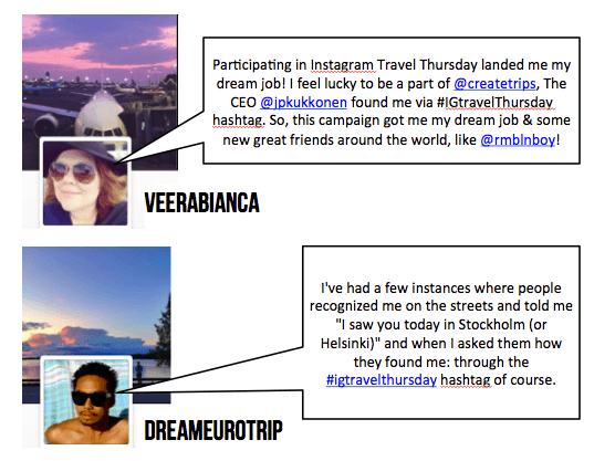 Power of Instagram Travel Thursday community 