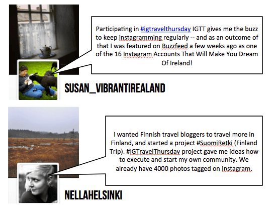 Power of Instagram Travel Thursday community