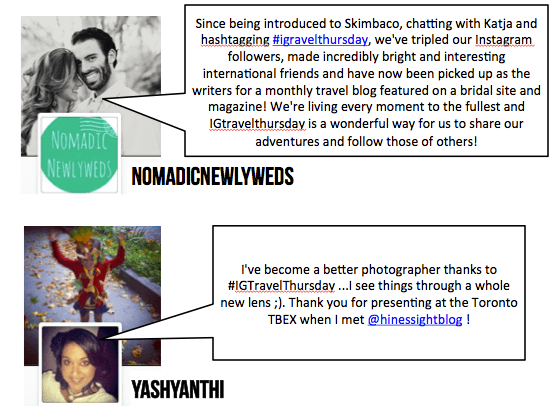 Power of Instagram Travel Thursday community