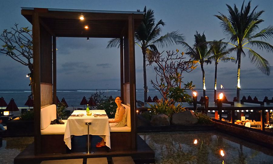 st regis dinner by beach