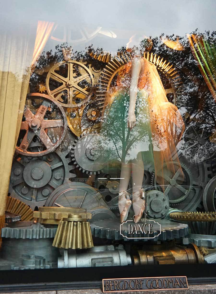 Dance themed window at the Berdorf Goodman.