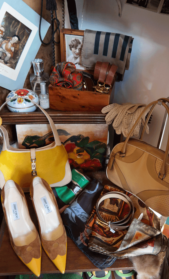 Vintage fashion at Paris flea market