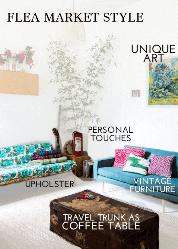 Paris flea market style home via @skimbaco