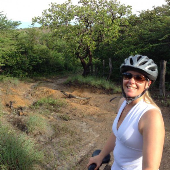 claudia biking in costa rica