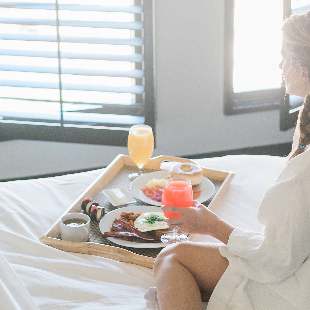 Breakfast in bed in San Antonio