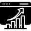 Line art illustration of a smiling astronaut holding a flag and standing on a planet surface with stars around.