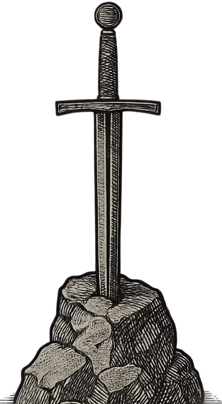 Sward in stone illustration