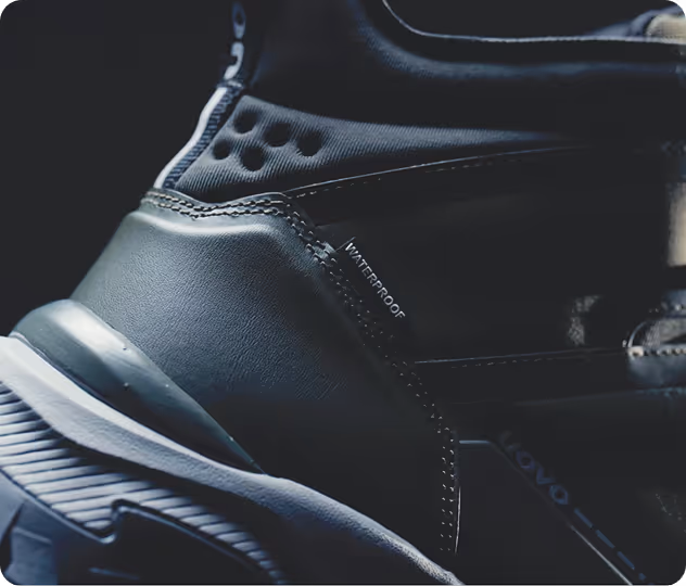 A black sneaker