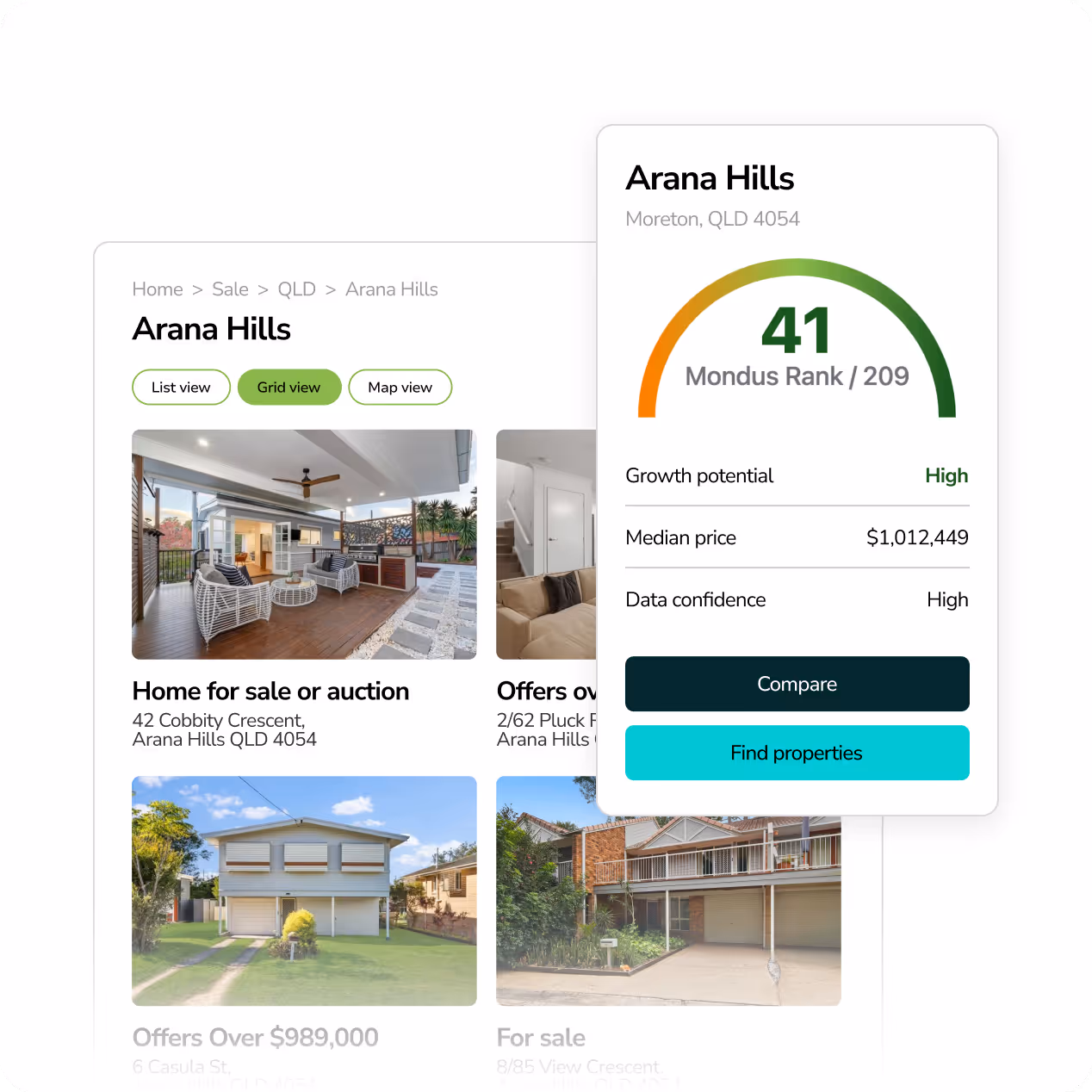 Property listing screenshot graphic