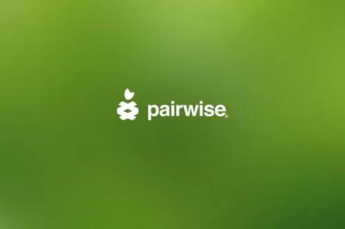 Pairwise branding against a nature-inspired green gradient