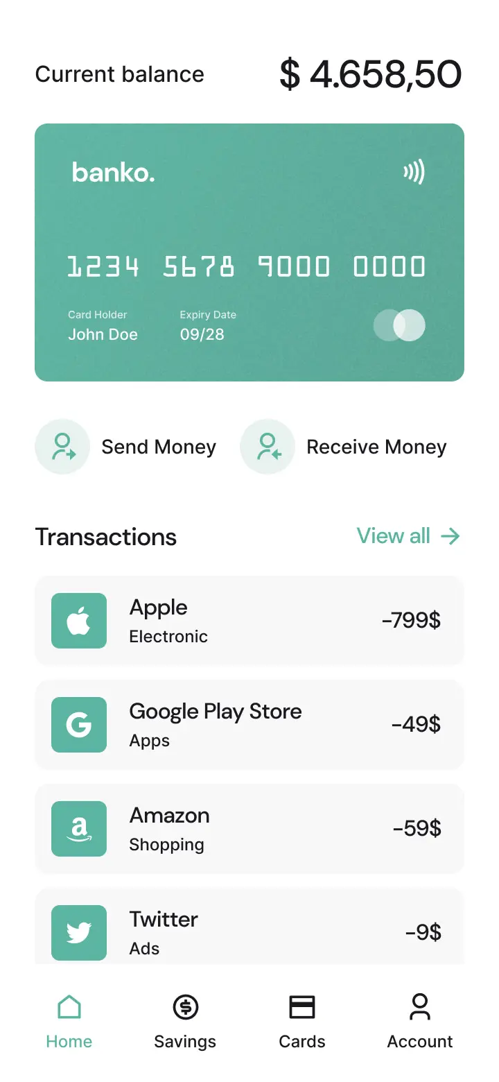 App Screen Home