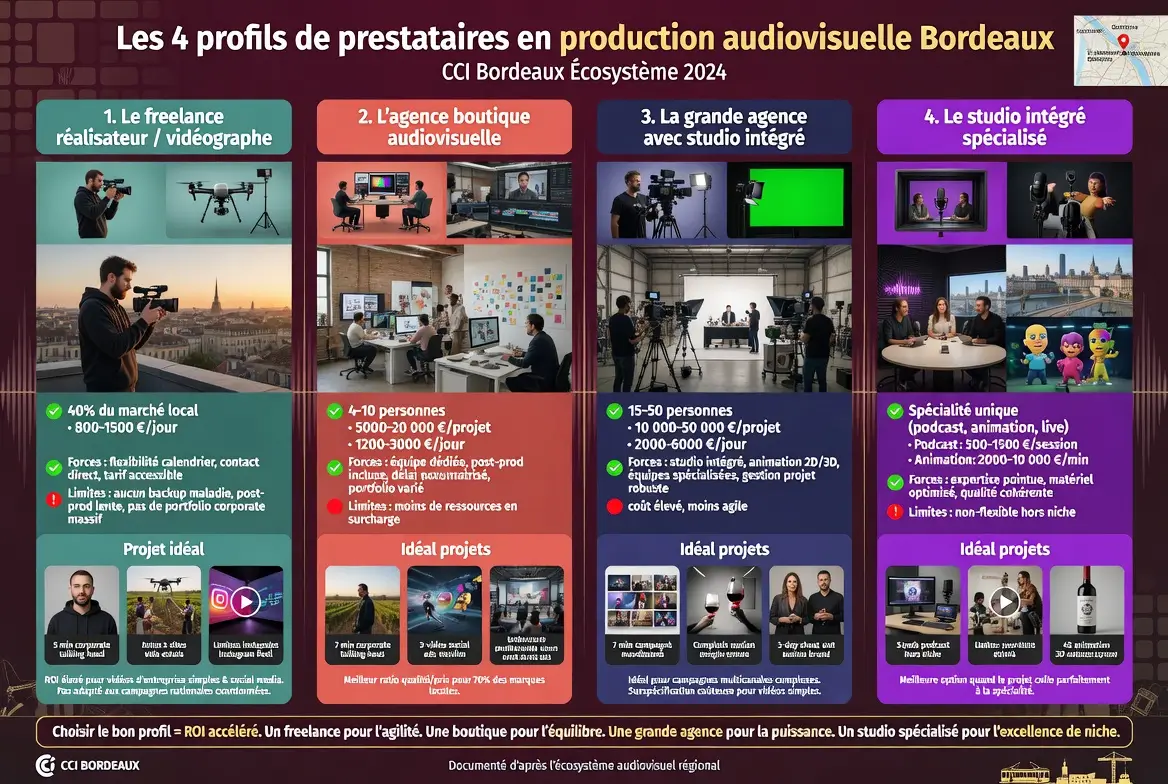 4 profils de prestataires en production audiovisuelle