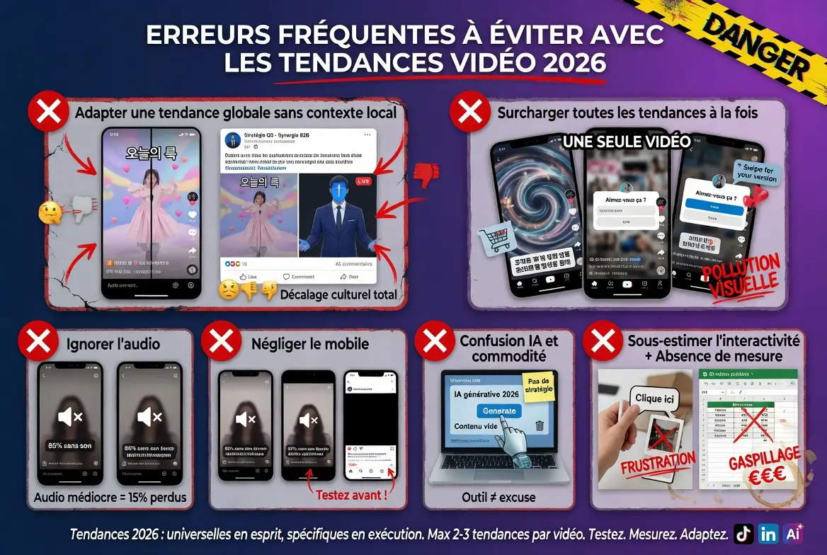 les erreurs tendance vidéo à ne pas faire en 2026