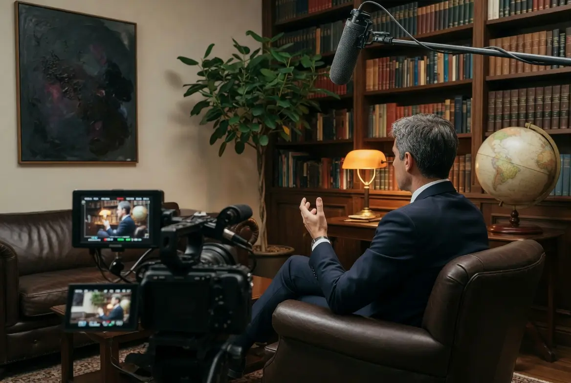interview ceo lors d'une vidéo d'entreprise
