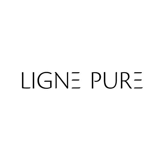 Zwart tekst logo: 'LIGNE PURE'.