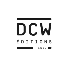 DCW Éditions Paris logo met horizontale lijnen boven en onder de tekst.