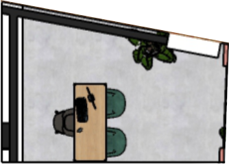 Plattegrond Pimpelmees; vaste werkplek.