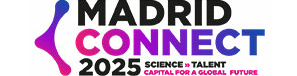 Logo for Madrid Connect 2025 with slogan Science = Talent Capital for a Global Future.