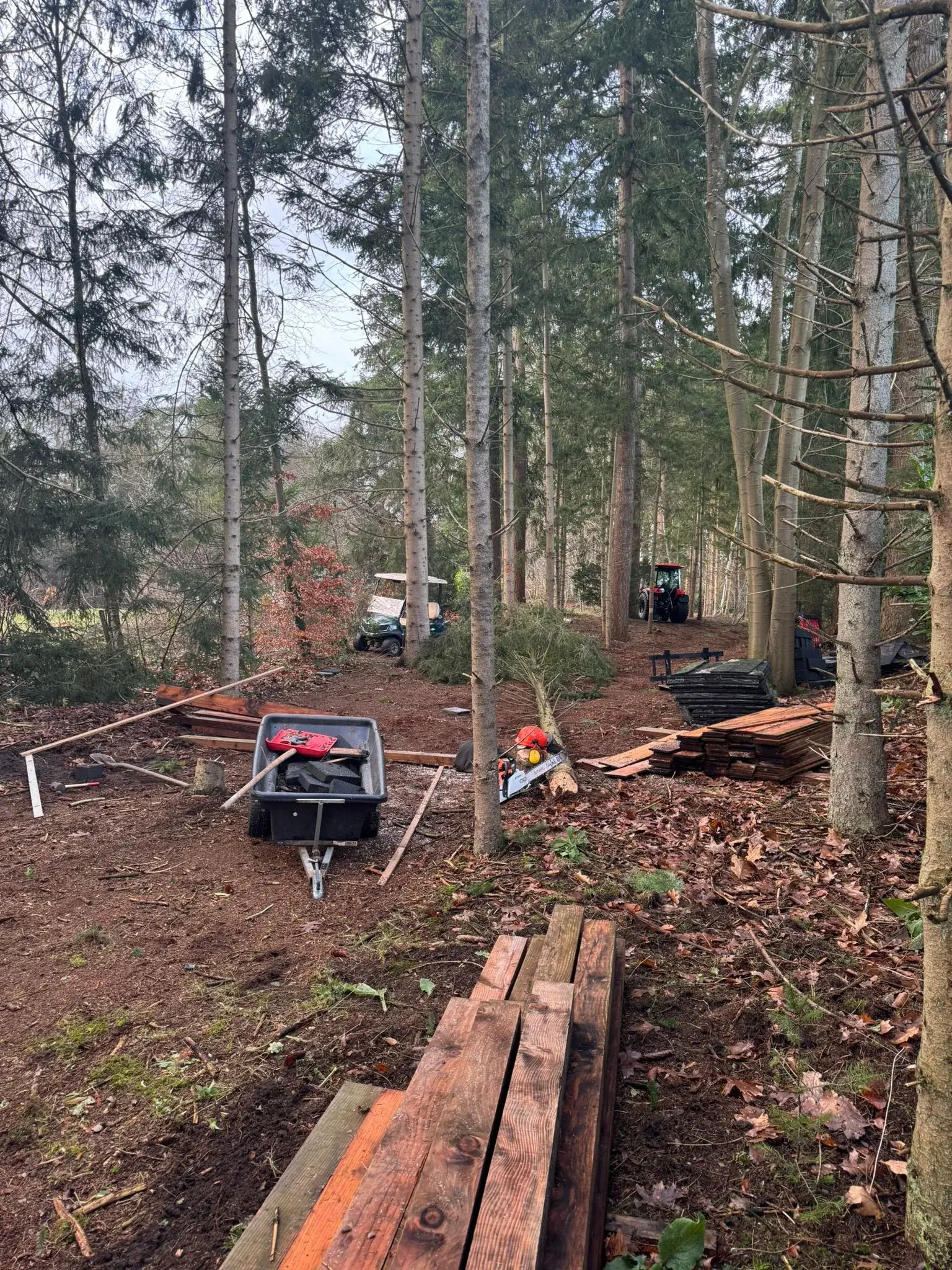 Werkzaamheden in de tuin.