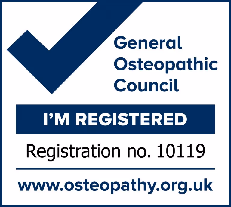 General Osteopathic Council registered no. 10119