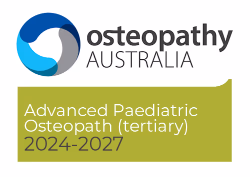 Osteopathy Australia Advanced Paediatric Osteopath (tertiary) cerificate 2024-2027 validity