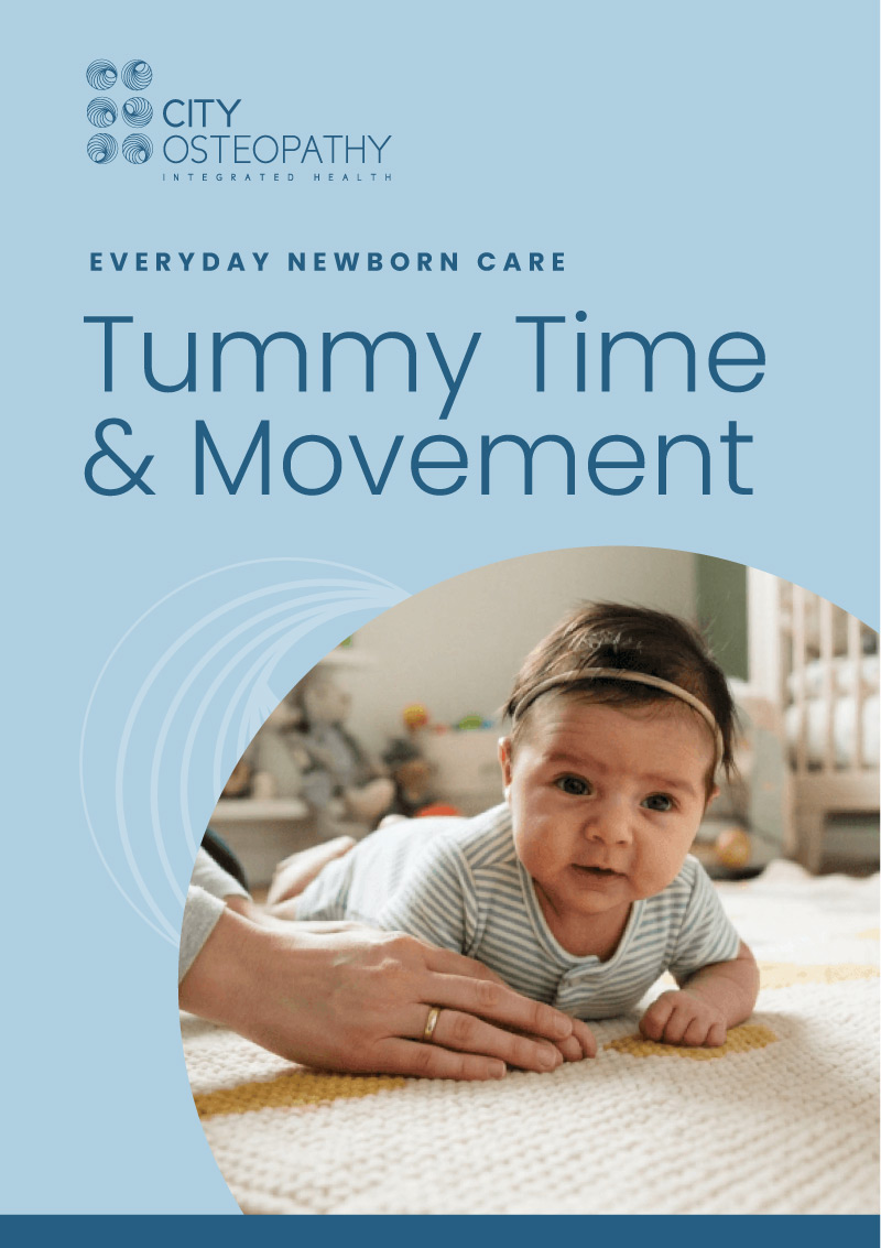 Newborn tummy time and movement guide from City Osteopathy