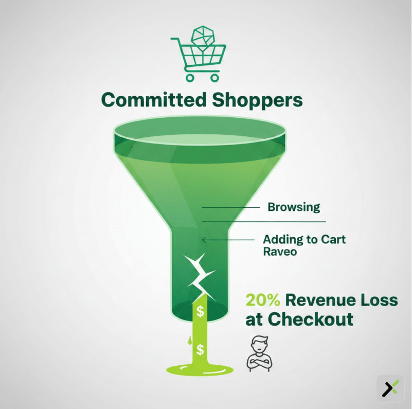 ecommerce store lose user at checkout