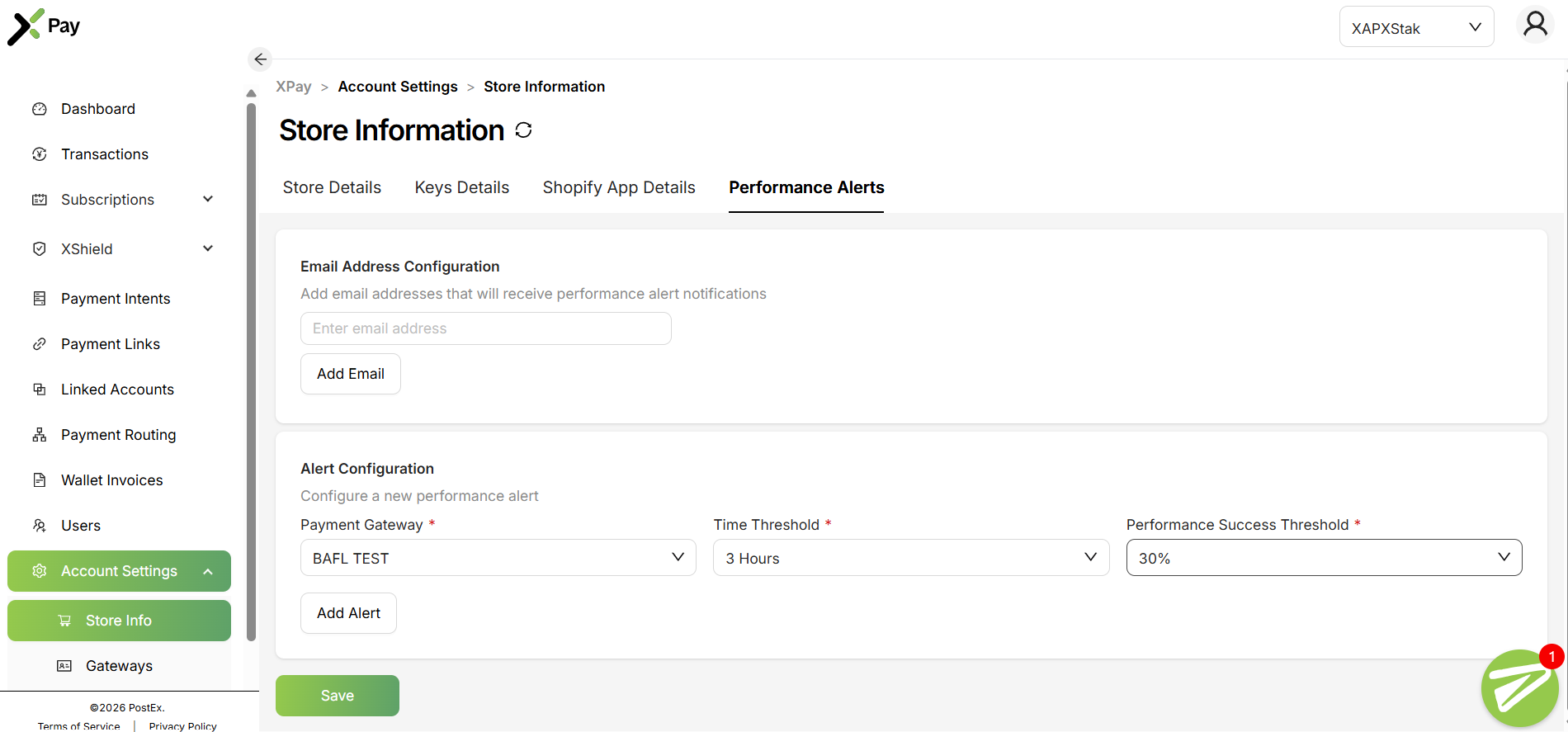 store information xpay