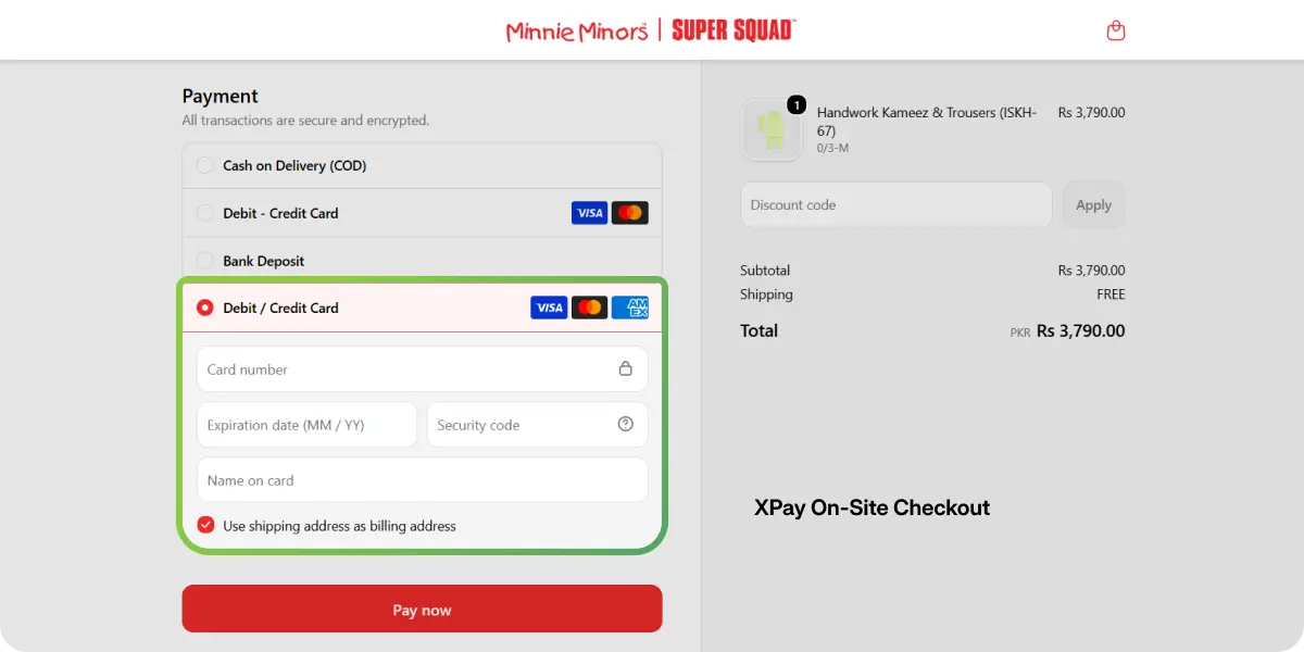 Minnie Minors checkout