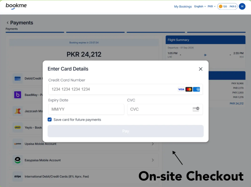 checkout with xpay