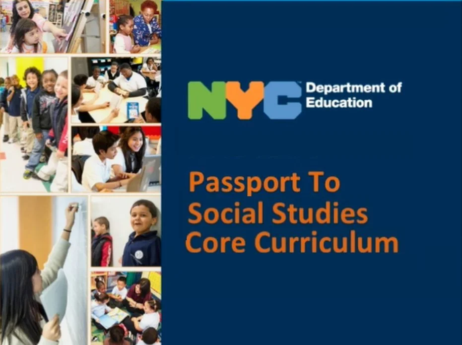 NYC DOE Passport to Social Studies Core Curriculum cover with students