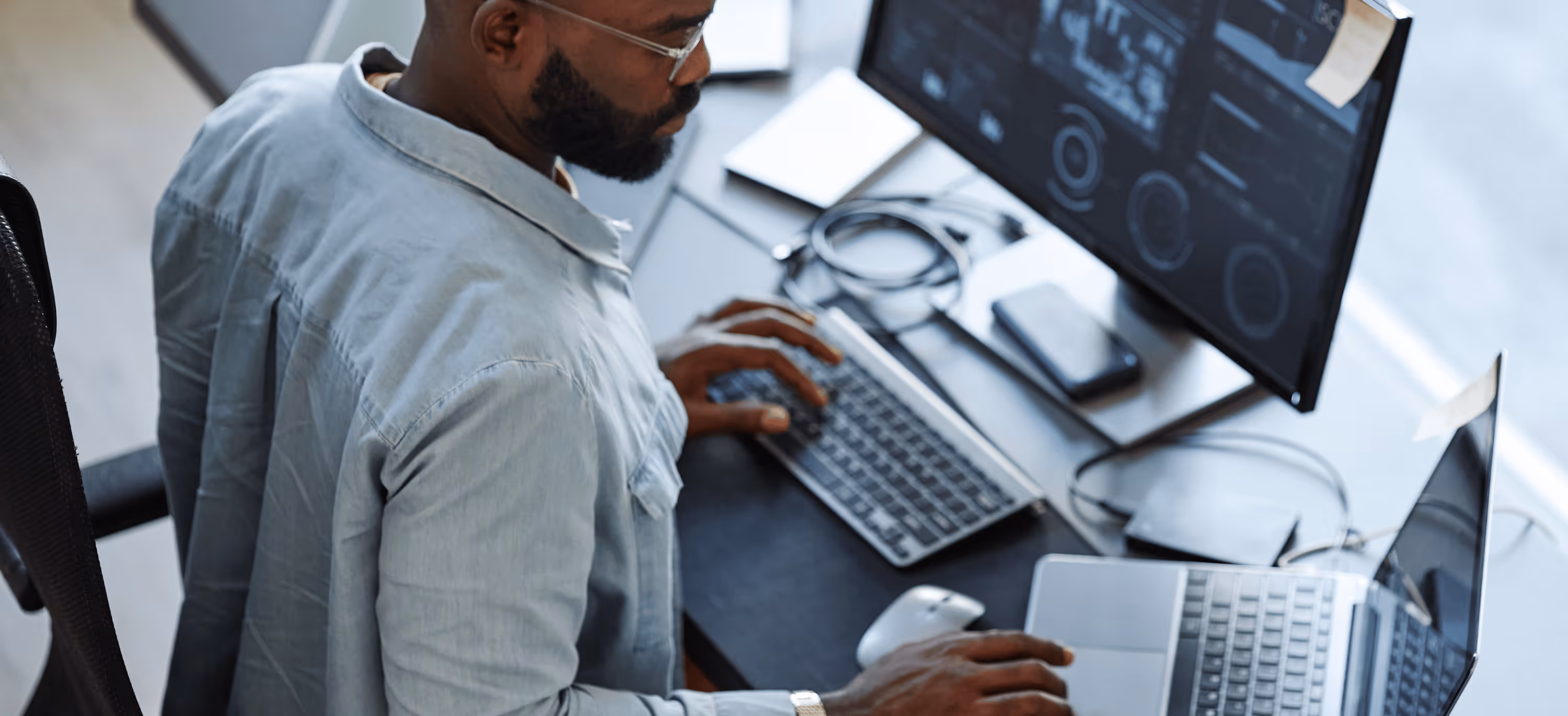 a person working on laptop