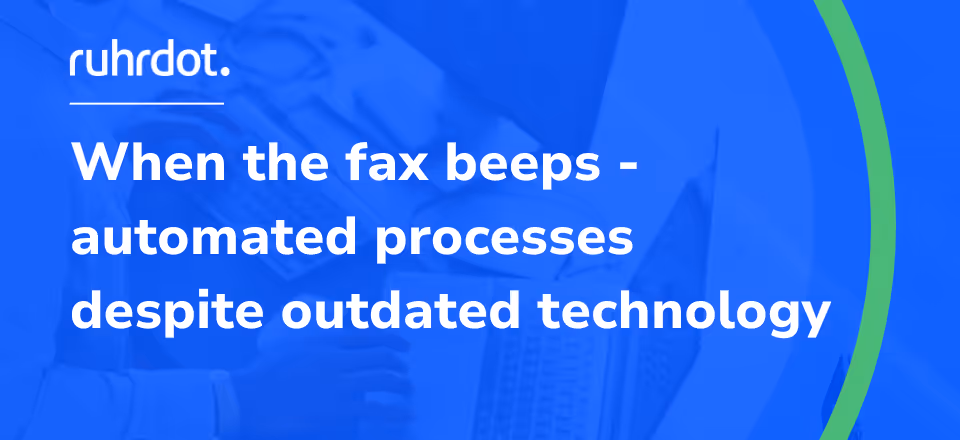 Graphics: When the fax beeps, automated processes despite outdated technology