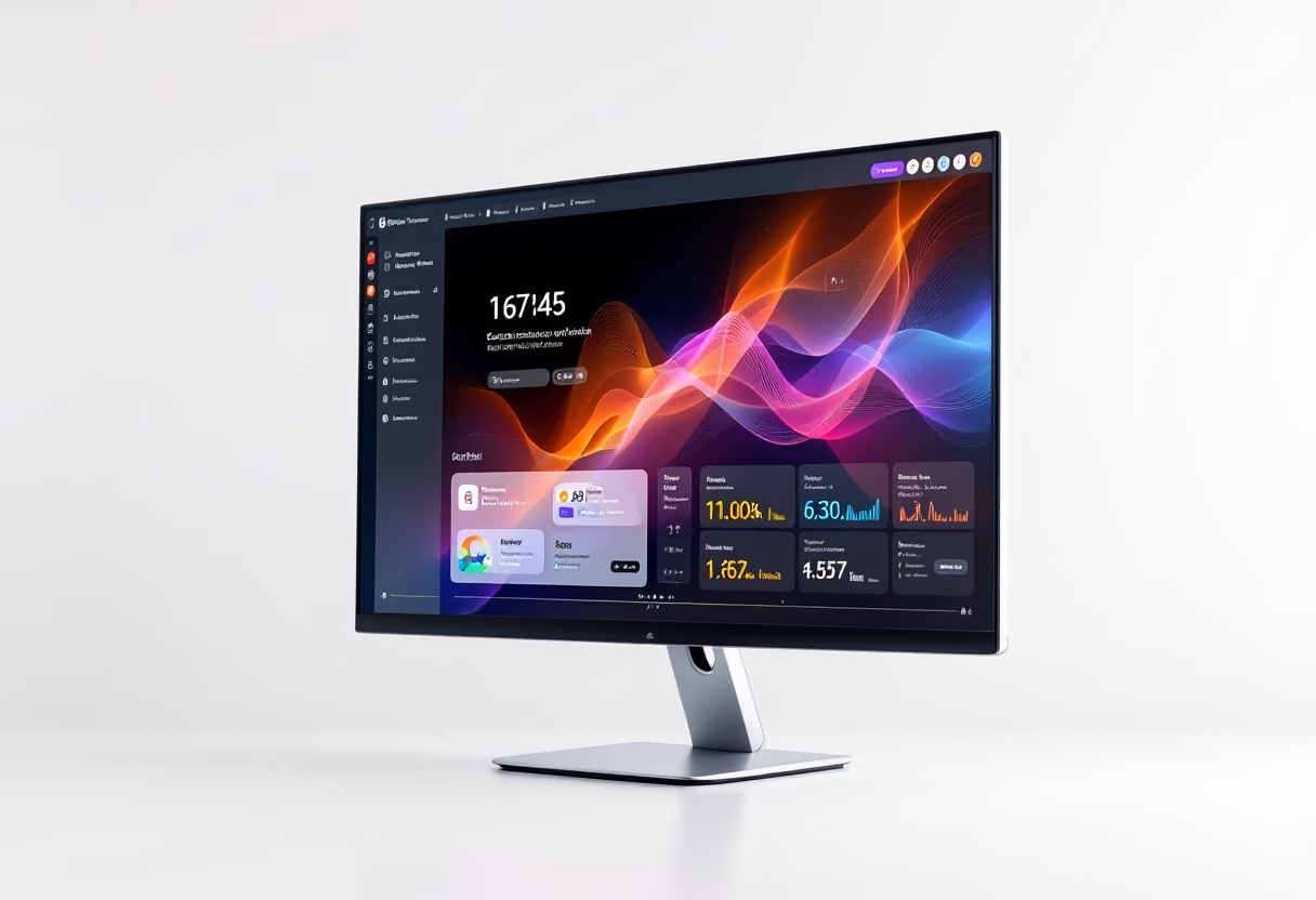 [interface] image of a computer showcasing educational software (for an edtech)