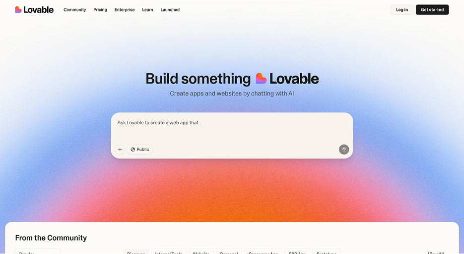 ecran d'accueil lovable