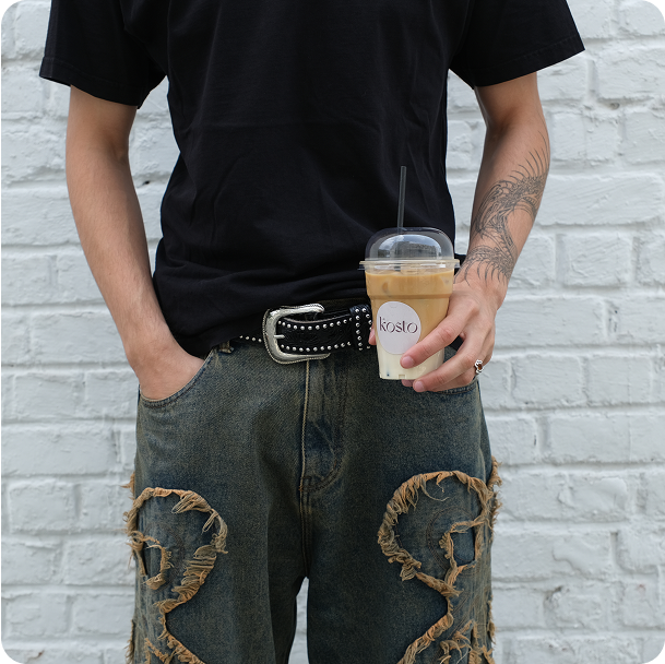 Chill look and cold brewcoffee break in signature Kosto style.