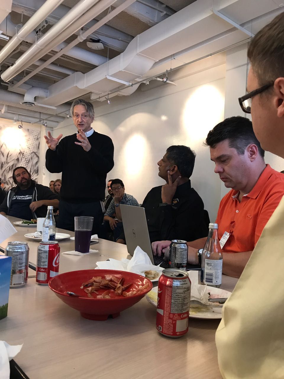 Satish Movva with Geoffrey Hinton, Nobel Prize winner-2024