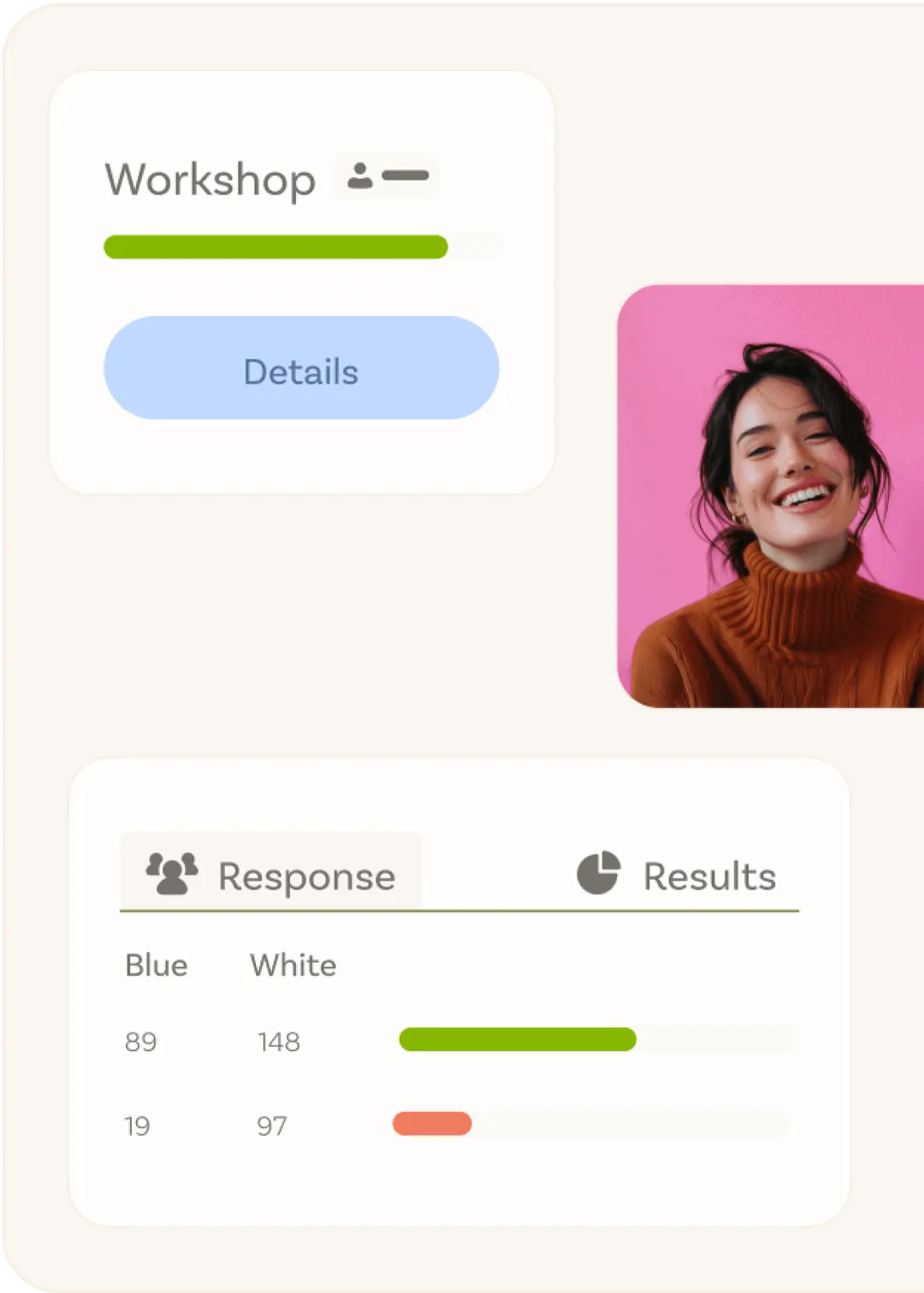 Wenite HR-dashboard preview van een workshop.