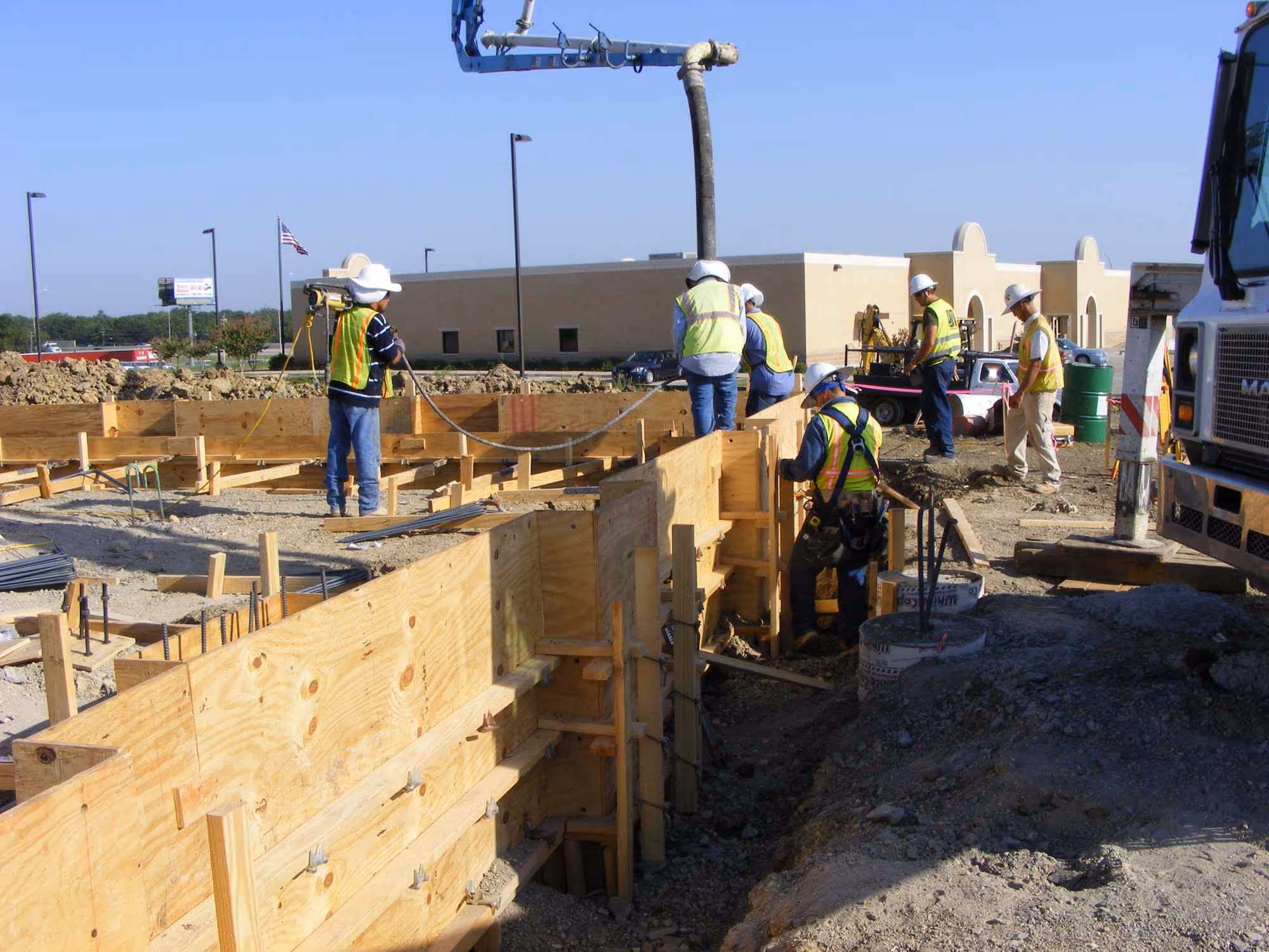 IBEW crew working on job site