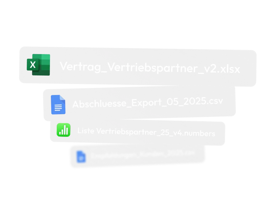 Dokumente sind überall verstreut und veraltet