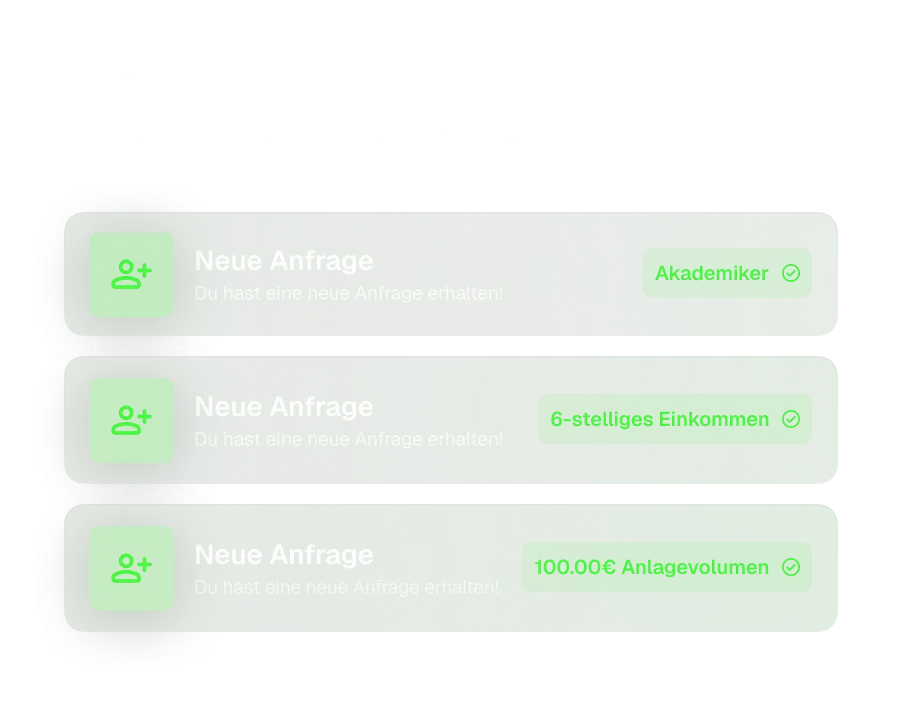 Zielgerichtete Anfragen von passenden Kunden Zielgerichtete Anfragen von passenden Kunden