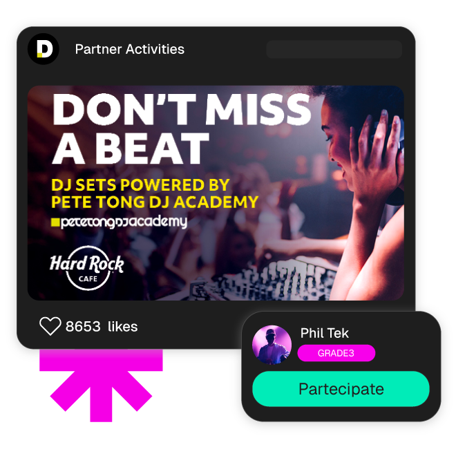 Pete Tong DJ Academy partner event at Hard Rock Cafe, promoting DJ sets and student participation