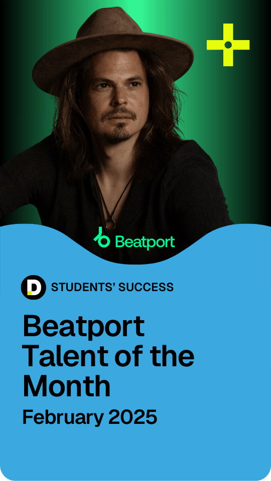 Pete Tong DJ Academy student recognized as Beatport Talent of the Month for February 2025, featured in the Students' Success showcase