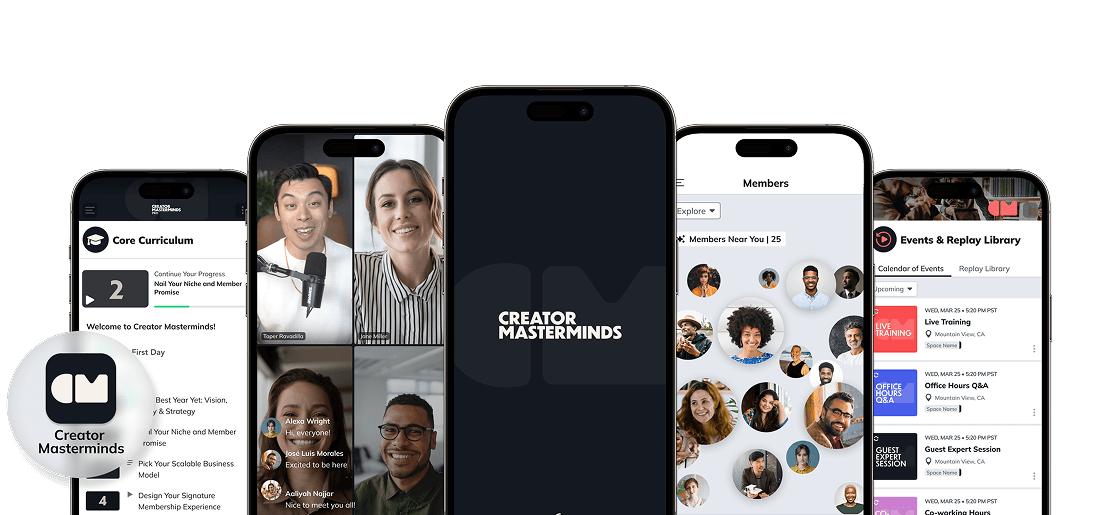 Creator Masterminds App on Mobile