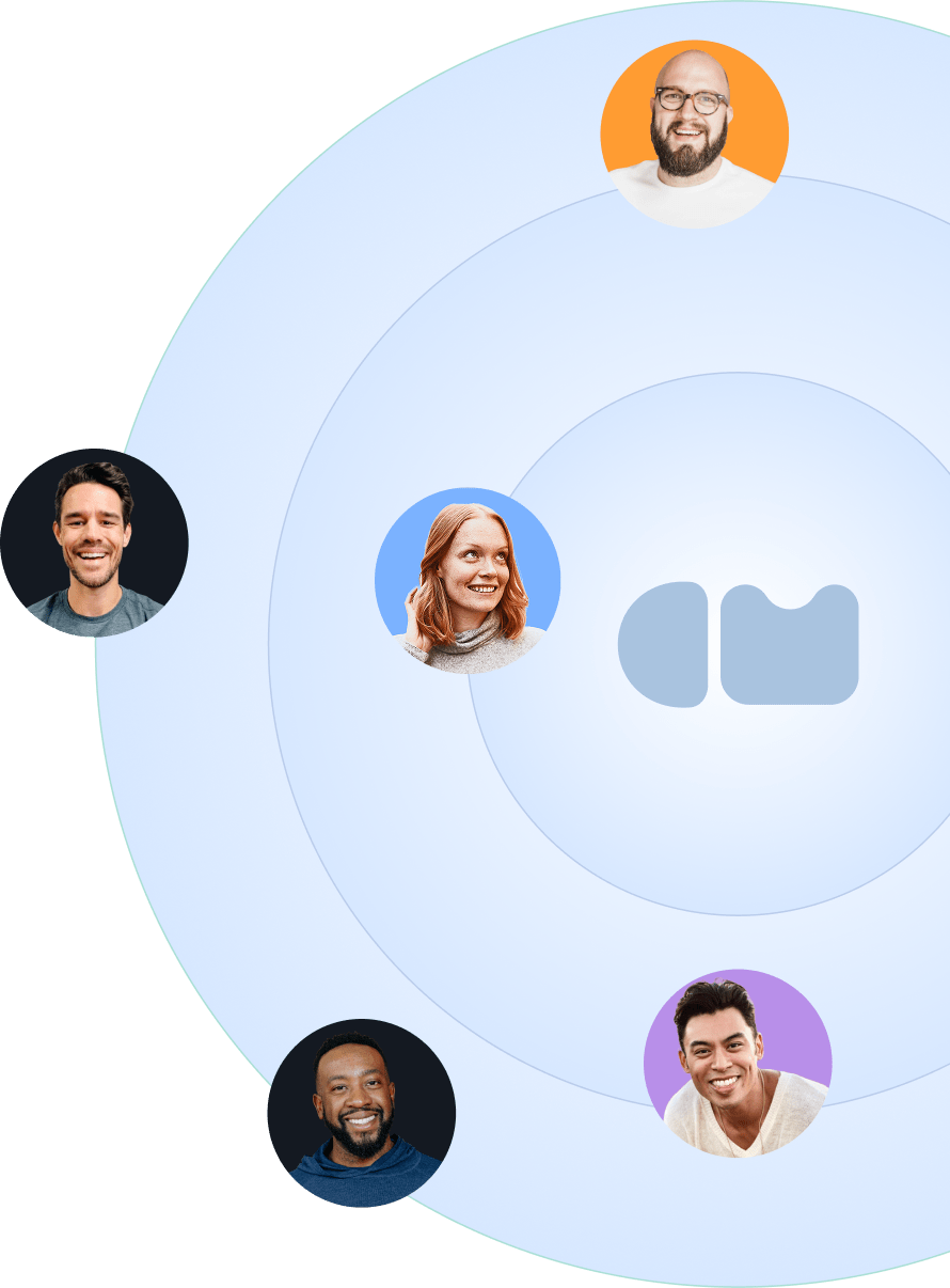 A group of people sitting in a circle.