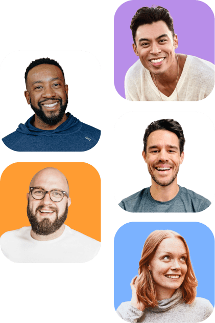 A group of four men and women smiling at the camera.