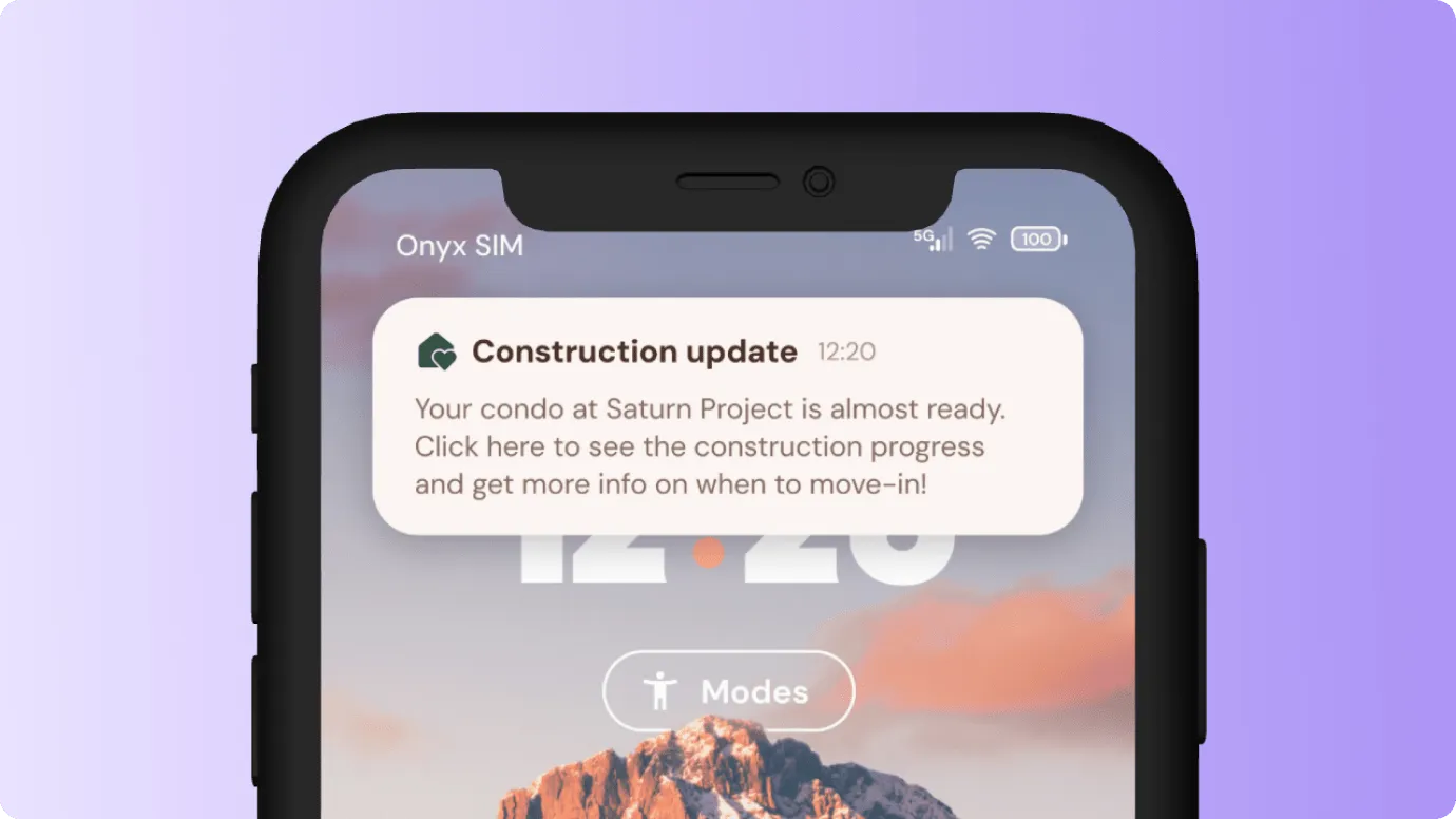 Onyx notifications mini feature